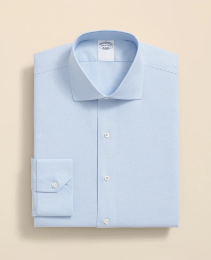 Stretch Supima® Cotton Non-Iron English Spread Collar, Herringbone Dress Shirt, image 3