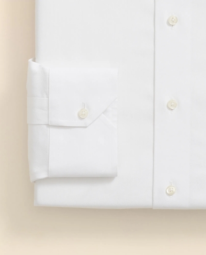Stretch Supima® Cotton Non-Iron English Spread Collar, Herringbone Dress Shirt, image 4