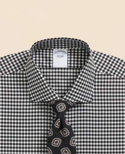 Stretch Supima® Cotton Non-Iron Herringbone English Spread Collar, Gingham Dress Shirt, image 2