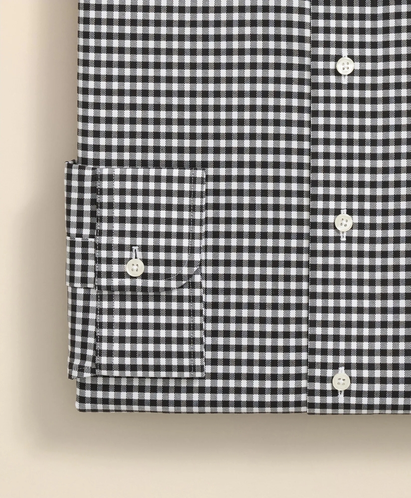 Stretch Supima® Cotton Non-Iron Herringbone English Spread Collar, Gingham Dress Shirt, image 4