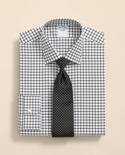 Stretch Supima® Cotton Non-Iron Twill Ainsley Collar, Windowpane Dress Shirt, image 1