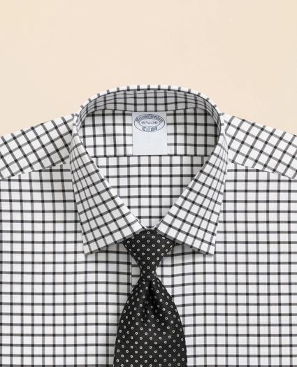 Stretch Supima® Cotton Non-Iron Twill Ainsley Collar, Windowpane Dress Shirt, image 2