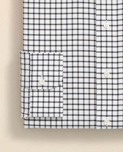 Stretch Supima® Cotton Non-Iron Twill Ainsley Collar, Windowpane Dress Shirt, image 4