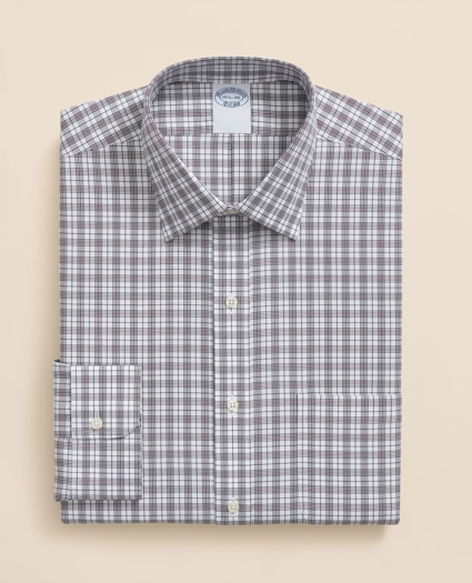 Stretch Supima® Cotton Non-Iron Pinpoint Oxford Ainsley Collar, Check Dress Shirt, image 3