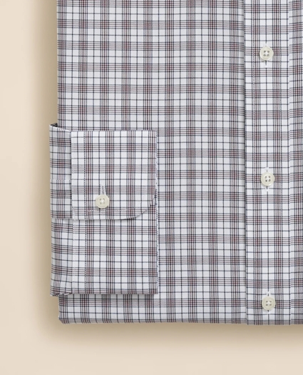 Stretch Supima® Cotton Non-Iron Pinpoint Oxford Ainsley Collar, Check Dress Shirt, image 4