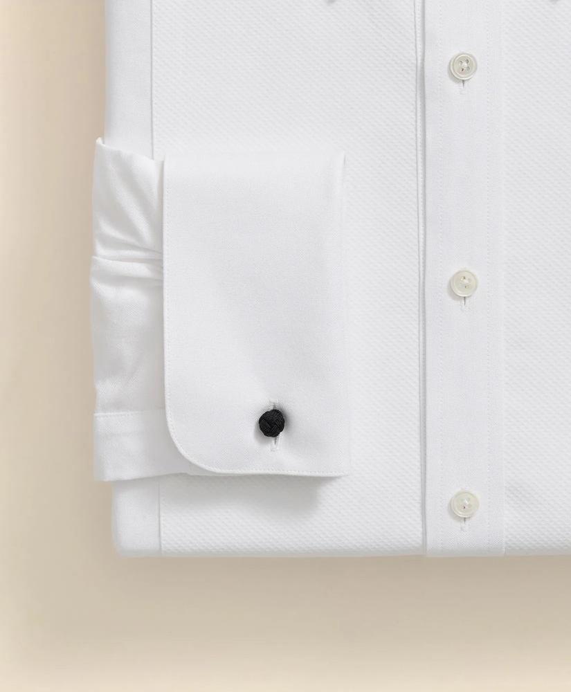 Cotton Oxford Button-Down Collar, Pique Bib Tuxedo Shirt, image 4