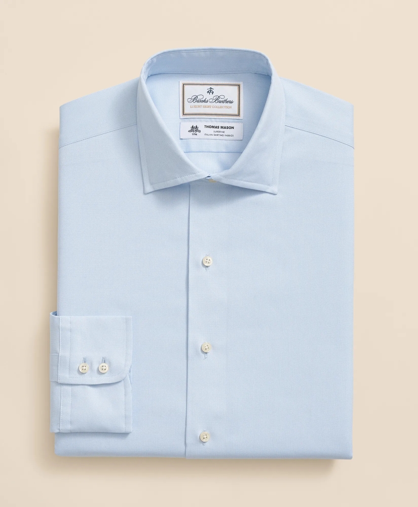 Brooks Brothers X Thomas Mason&reg; Cotton Pinpoint Oxford English Collar Dress Shirt, image 3