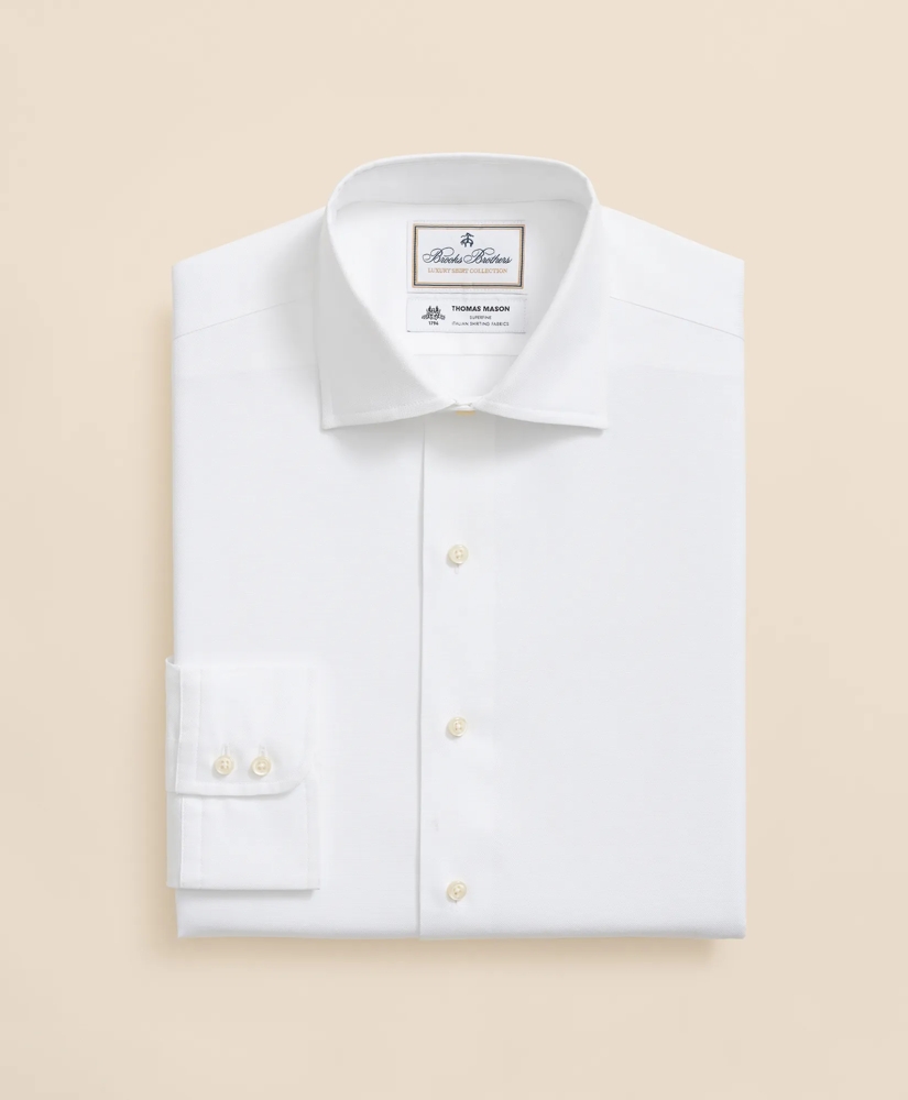 Brooks Brothers X Thomas Mason&reg; Cotton Pinpoint Oxford English Collar Dress Shirt, image 3