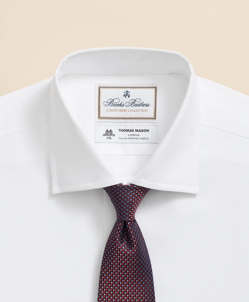 Brooks Brothers X Thomas Mason&reg; Cotton Pinpoint Oxford English Collar Dress Shirt, image 4