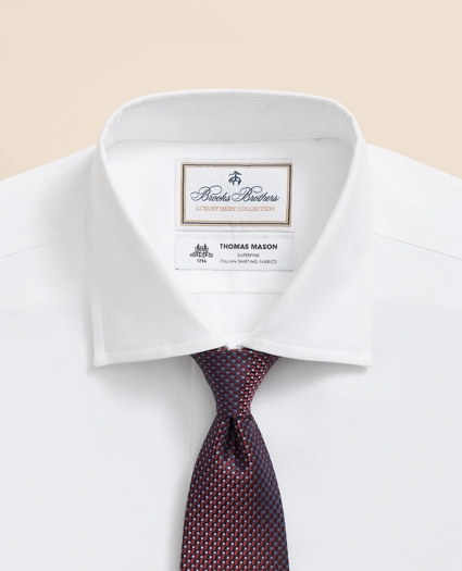 Brooks Brothers X Thomas Mason&reg; Cotton Pinpoint Oxford English Collar Dress Shirt, image 4
