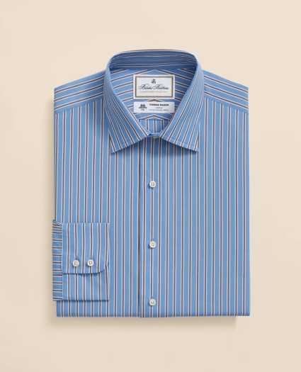 Brooks Brothers X Thomas Mason® Cotton English Collar, Stripe Dress Shirt, image 3