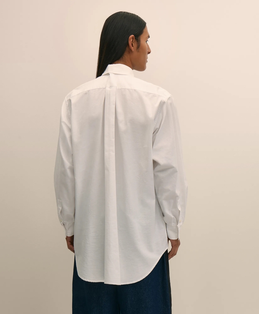Brooks Brothers X Engineered Garments Cotton Oxford Round Pinhole Collar Oversized Dress Shirt, image 4