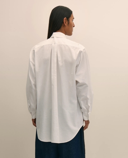Brooks Brothers X Engineered Garments Cotton Oxford Round Pinhole Collar Oversized Dress Shirt, image 4