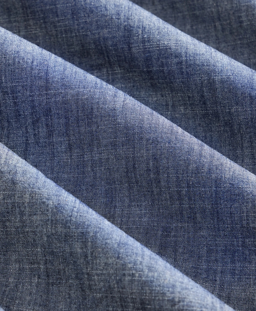 Brooks Brothers X Engineered Garments Cotton Chambray Ascot Collar Oversized Dress Shirt, image 8