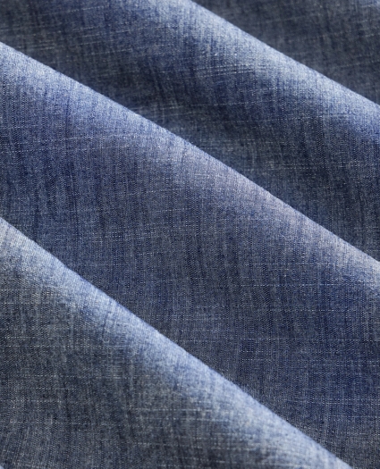 Brooks Brothers X Engineered Garments Cotton Chambray Ascot Collar Oversized Dress Shirt, image 8