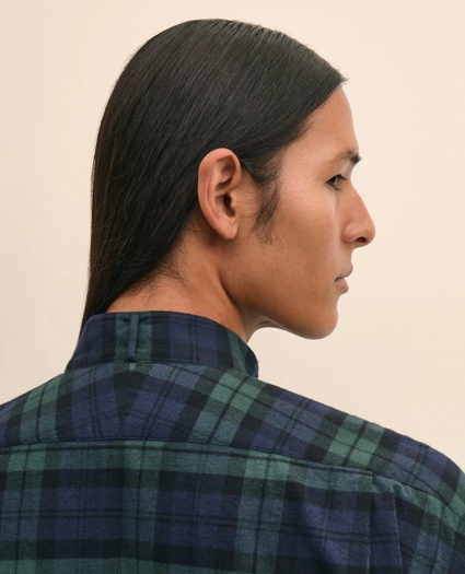 Brooks Brothers X Engineered Garments Cotton Flannel Wing Collar Oversized, Tartan Dress Shirt, image 3