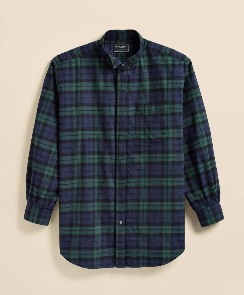 Brooks Brothers X Engineered Garments Cotton Flannel Wing Collar Oversized, Tartan Dress Shirt, image 6