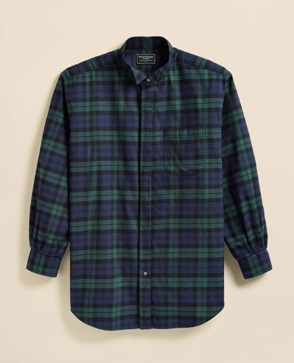 Brooks Brothers X Engineered Garments Cotton Flannel Wing Collar Oversized, Tartan Dress Shirt, image 6