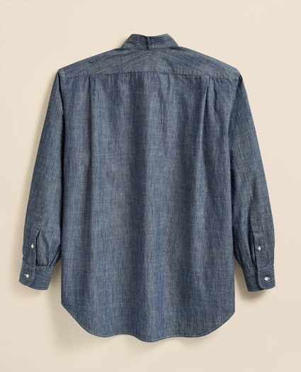 Brooks Brothers X Engineered Garments Cotton Chambray Wing Collar Oversized Dress Shirt, image 8