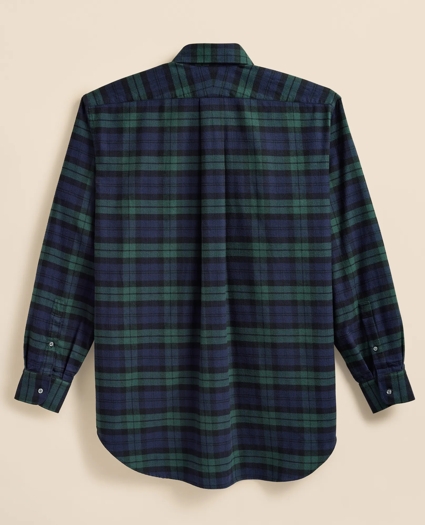 Brooks Brothers X Engineered Garments Cotton Flannel Round Pinhole Collar Oversized, Tartan Dress Shirt, image 7