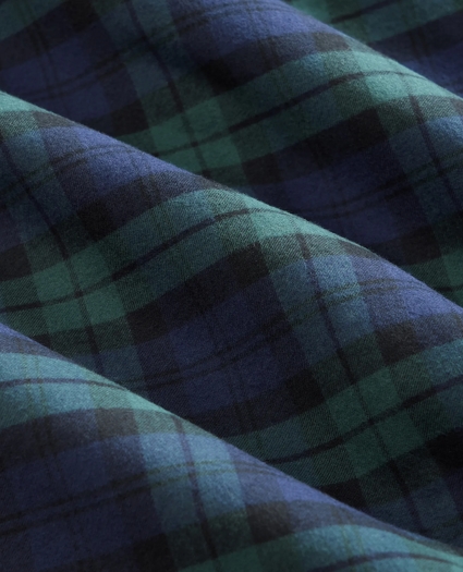 Brooks Brothers X Engineered Garments Cotton Flannel Round Pinhole Collar Oversized, Tartan Dress Shirt, image 8