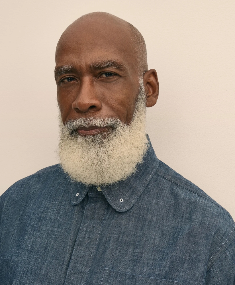 Brooks Brothers X Engineered Garments Cotton Chambray Round Pinhole Collar Oversized Dress Shirt, image 3
