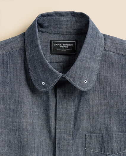 Brooks Brothers X Engineered Garments Cotton Chambray Round Pinhole Collar Oversized Dress Shirt, image 6