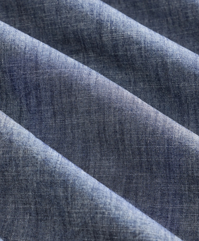Brooks Brothers X Engineered Garments Cotton Chambray Round Pinhole Collar Oversized Dress Shirt, image 8