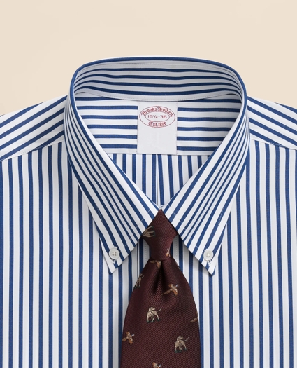 Pure Supima® Cotton Regular-Finish Polo Button Down Collar, Bengal Stripe Dress Shirt, image 2