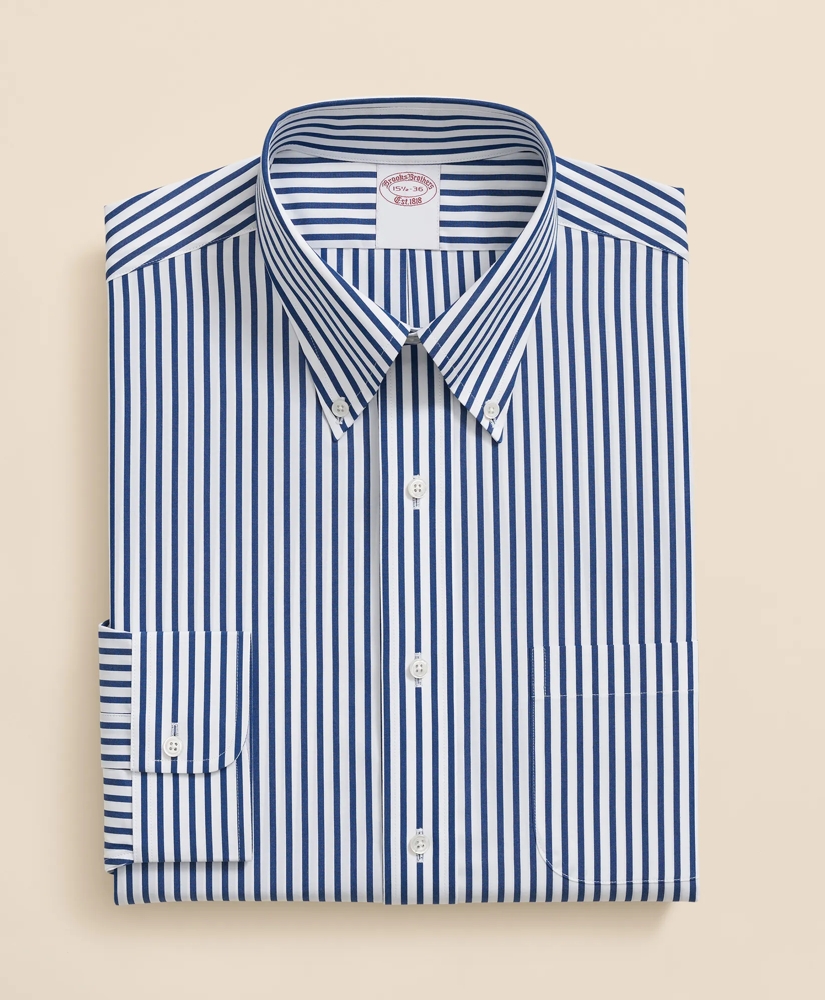 Pure Supima® Cotton Regular-Finish Polo Button Down Collar, Bengal Stripe Dress Shirt, image 3