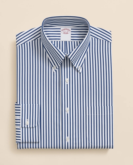 Pure Supima® Cotton Regular-Finish Polo Button Down Collar, Bengal Stripe Dress Shirt, image 3