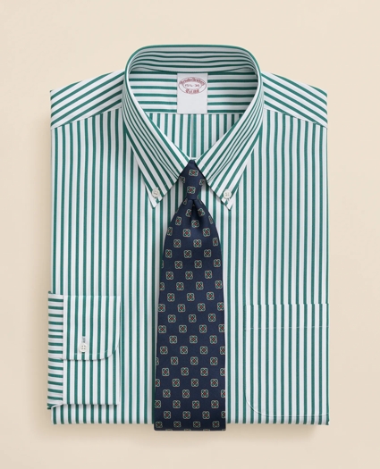 Pure Supima® Cotton Regular-Finish Polo Button Down Collar, Bengal Stripe Dress Shirt, image 1