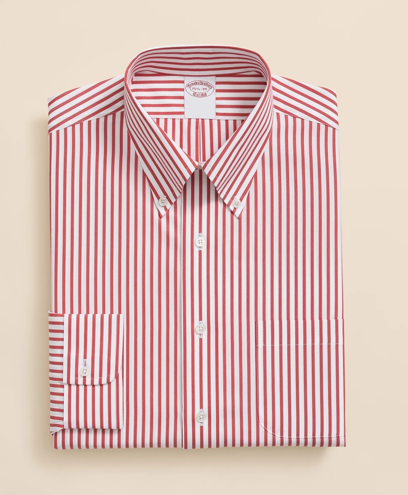 Pure Supima® Cotton Regular-Finish Polo Button Down Collar, Bengal Stripe Dress Shirt, image 3