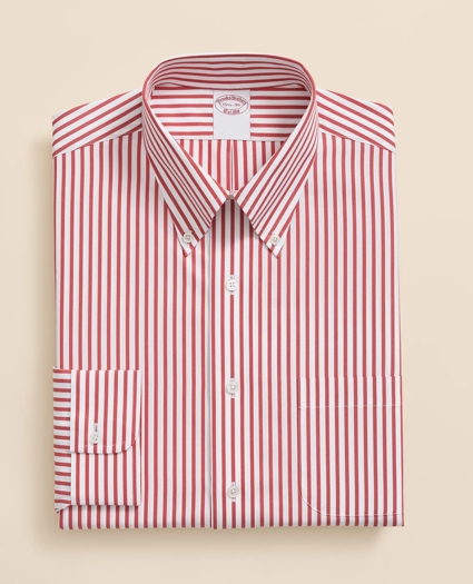 Pure Supima® Cotton Regular-Finish Polo Button Down Collar, Bengal Stripe Dress Shirt, image 3
