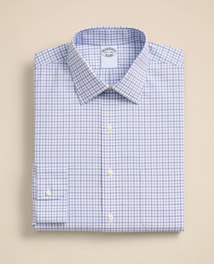 Stretch Supima&reg; Cotton Non-Iron Broadcloth Ainsley Collar Multi Check Dress Shirt, image 3