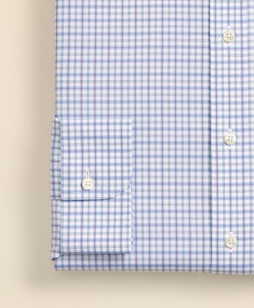 Stretch Supima&reg; Cotton Non-Iron Broadcloth Ainsley Collar Multi Check Dress Shirt, image 4