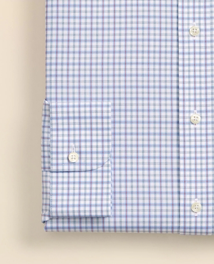 Stretch Supima&reg; Cotton Non-Iron Broadcloth Ainsley Collar Multi Check Dress Shirt, image 4