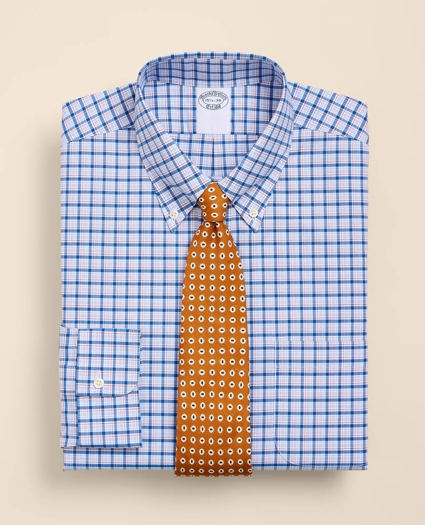 Stretch Supima&reg; Cotton Non-Iron Broadcloth Button-Down Collar Bold Check Dress Shirt, image 1