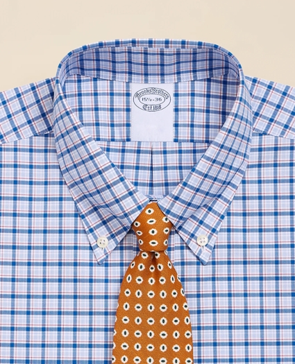 Stretch Supima&reg; Cotton Non-Iron Broadcloth Button-Down Collar Bold Check Dress Shirt, image 2