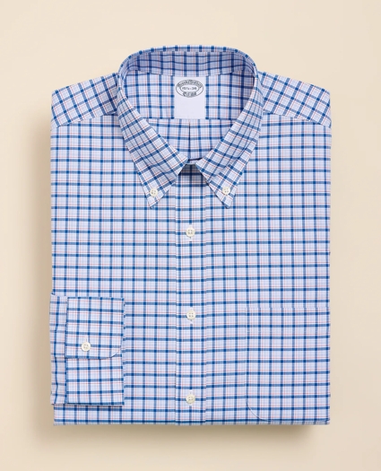 Stretch Supima&reg; Cotton Non-Iron Broadcloth Button-Down Collar Bold Check Dress Shirt, image 3