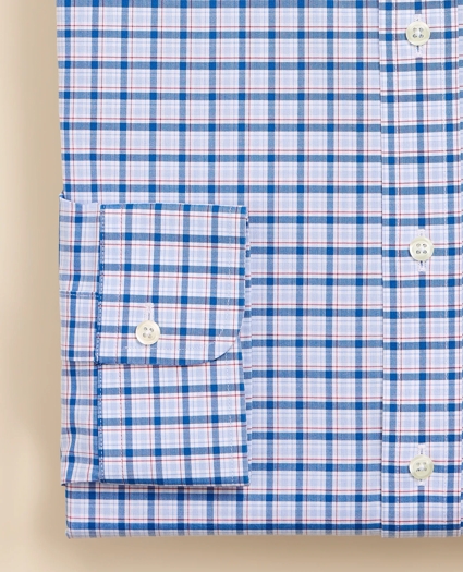 Stretch Supima&reg; Cotton Non-Iron Broadcloth Button-Down Collar Bold Check Dress Shirt, image 4