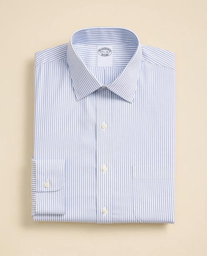 Stretch Supima&reg; Cotton Non-Iron Broadcloth Ainsley Spread Collar Striped Dress Shirt, image 3