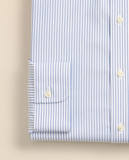 Stretch Supima&reg; Cotton Non-Iron Broadcloth Ainsley Spread Collar Striped Dress Shirt, image 4