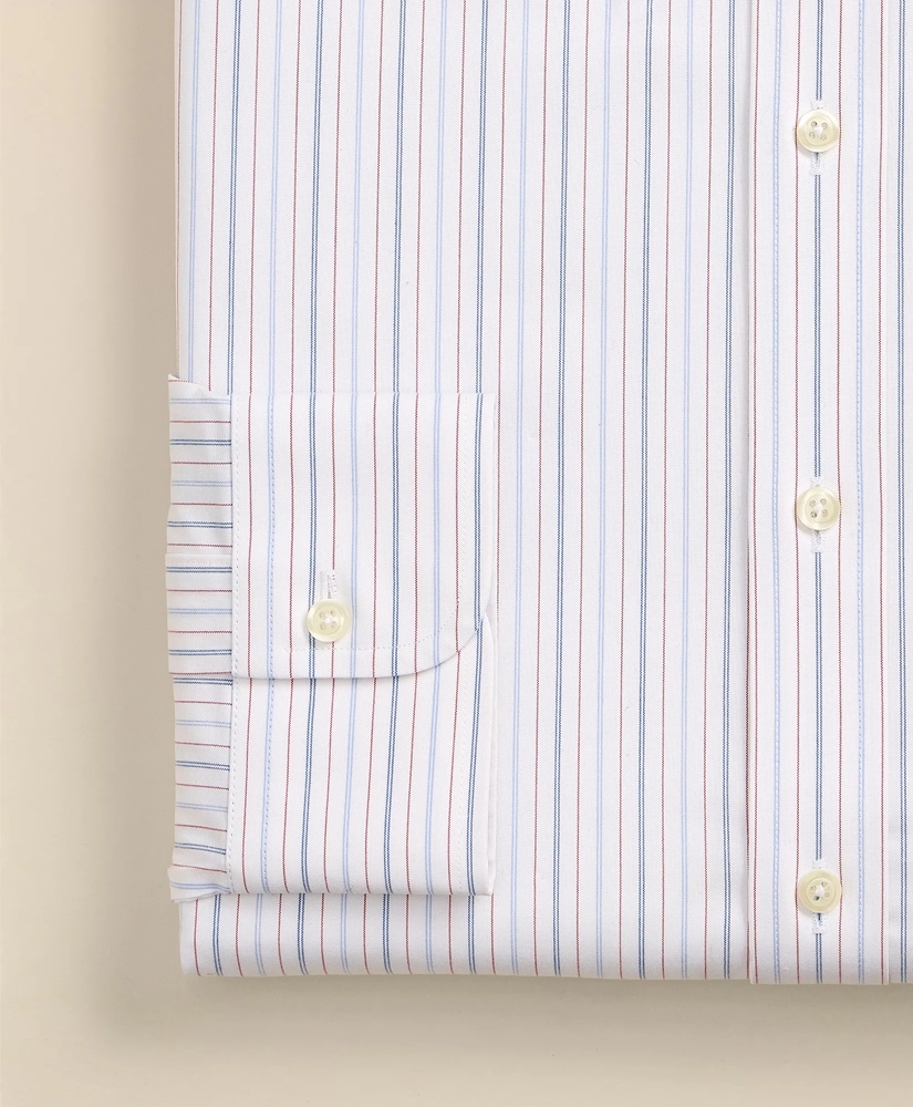 Stretch Supima&reg; Cotton Non-Iron Broadcloth Button Down Collar, Striped Dress Shirt, image 4