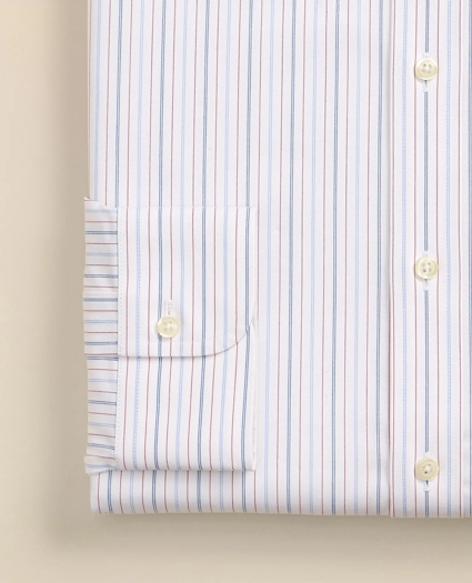 Stretch Supima&reg; Cotton Non-Iron Broadcloth Button Down Collar, Striped Dress Shirt, image 4