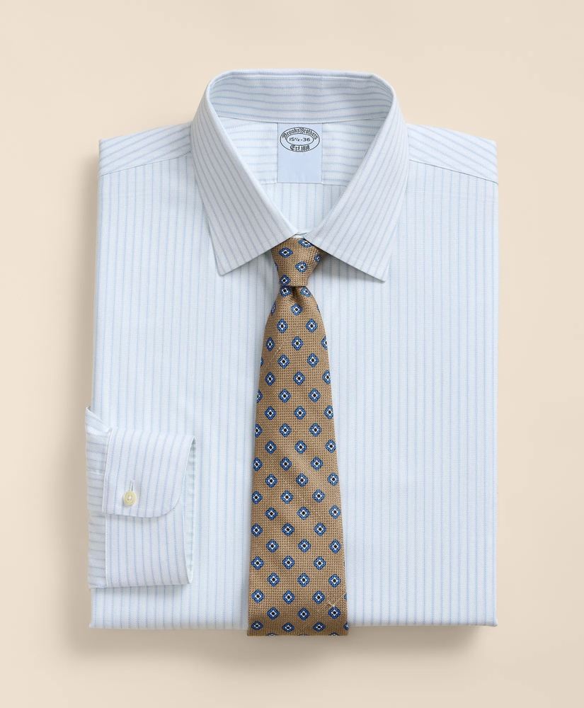 Stretch Supima&reg; Cotton Non-Iron Royal Oxford Ainsley Collar, Stripe Dress Shirt, image 1