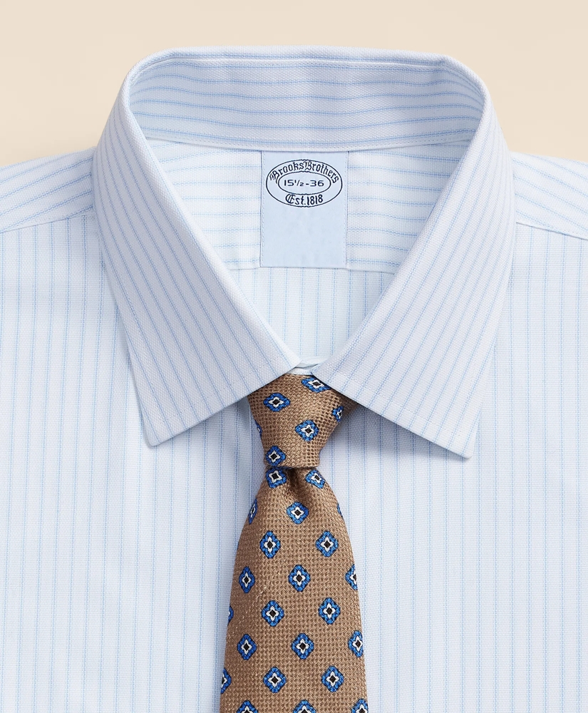 Stretch Supima&reg; Cotton Non-Iron Royal Oxford Ainsley Collar, Stripe Dress Shirt, image 2
