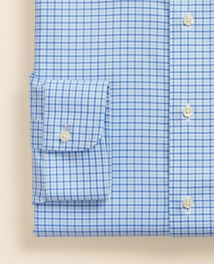 Stretch Supima&reg; Cotton Non-Iron Royal Oxford English Spread Collar, Tattersall Dress Shirt, image 4