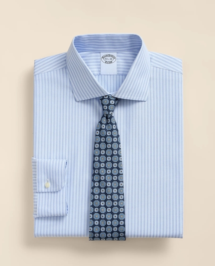 Stretch Supima&reg; Cotton Non-Iron Royal Oxford English Spread Collar, Stripe Dress Shirt, image 1