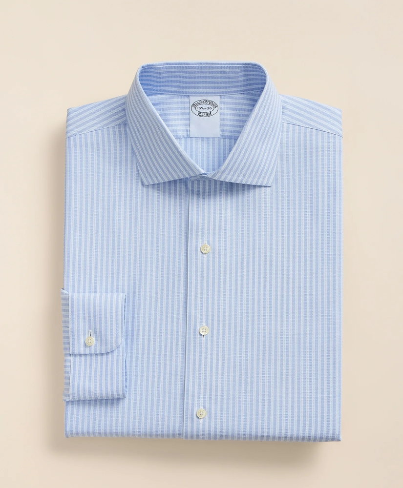Stretch Supima&reg; Cotton Non-Iron Royal Oxford English Spread Collar, Stripe Dress Shirt, image 3